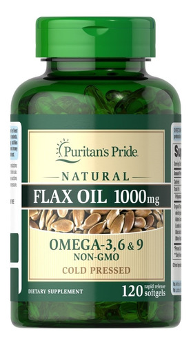 Puritan's Pride | Natural Flax Oil | 1000mg | 120 Softgels
