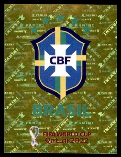 Figurinha Dourada Copa 2022 - Escudo Brasil