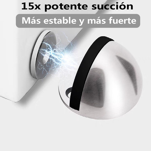 Juego De 6 Topes Magnéticos De Acero Inoxidable Para Puertas