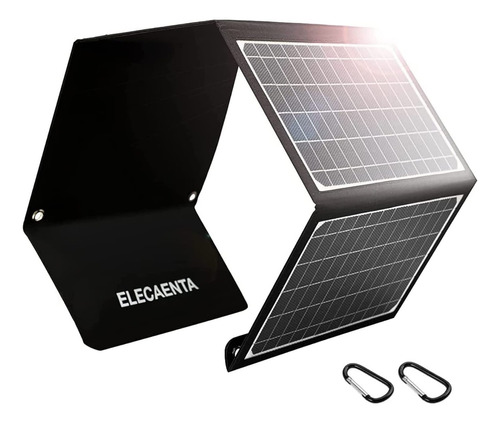 Cargador Solar Plegable Elecaenta 30w 4 Paneles Y 3 Usb Pd18