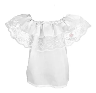 Blusa Campesina Blusa De Olan Infantil Traje Típico Mexicano