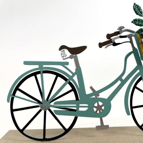 Adorno De Madera Estilo Bicicleta Con Frase Simplemente Vive