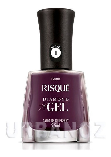 Esmalte Risqué Diamond Gel Calda De Blueberry Cremoso 9,5ml