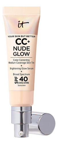 Base de maquillaje líquida It Cosmetics CC Cream CC+ Nude Glow tono fair/light - 32mL