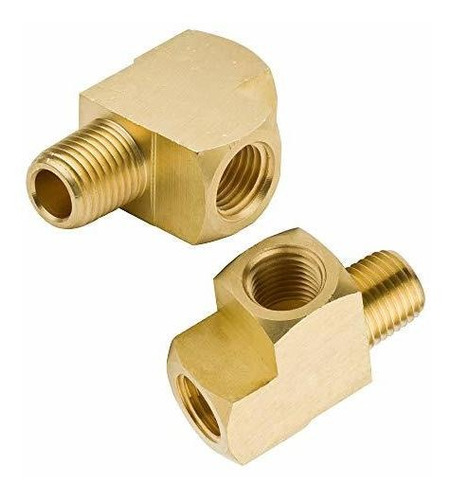 Legines Brass T 1/4  Npt Hembra X 1/4  Npt Macho X 1/4  Npt 