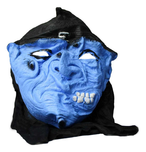 Máscara Halloween Cosplay Festa Decoração Assustadora Bruxas Cor Azul