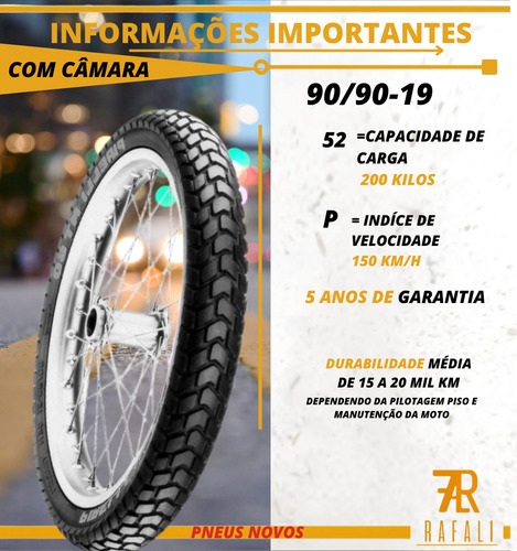 Pneu Dianteiro Mt60 Bros Xre 190 Crosser 90/90-19 Pirelli