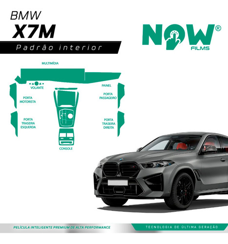 Kit Película Proteção Premium Interna Bmw X7m 2023 2024 2025