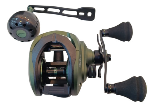 Reel Sumax Salminus Tamaño 300 10rod Chicharra Huevito Verde Musgo Izquierdo