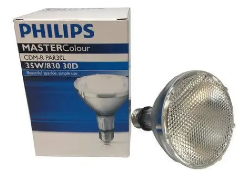 Ampoule Philips CDM-R 35W 830 PAR30L 30° – Blanc Chaud E27, Éclairage Accentué Haute Qualité, Longue Durée De Vie