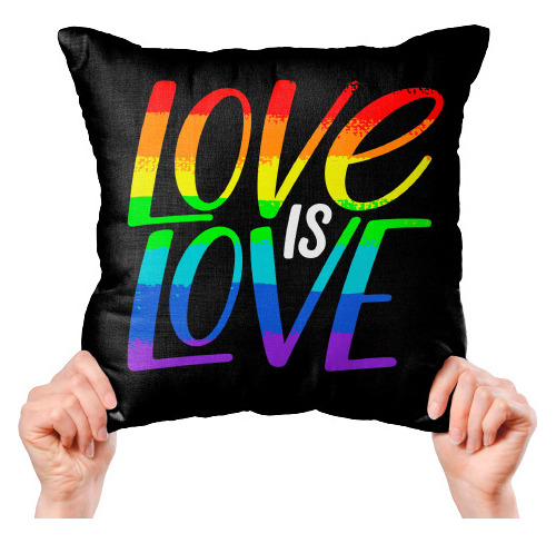 Souvenir Almohada + Funda  Almohadon 30x30cm Pride Lgbt Love