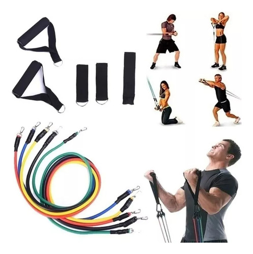 Set Bandas Elasticas Kit Bandas Resistencia Ejercicio 16 Pz