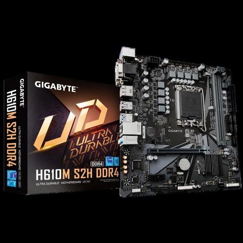 Imagen 2 de 5 de Placa Madre Gigabyte H610m S2h Intel Lga 1700 12va Gen Ctman