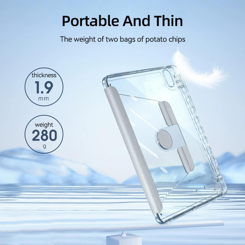 Funda Transparente Con Rotación De 360° Para Tableta 10.2 7/