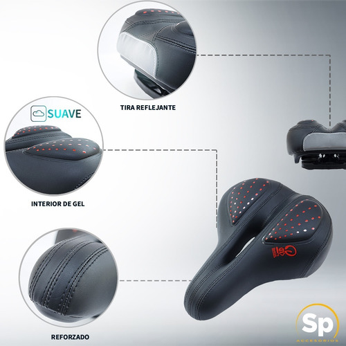 Asiento Para Bicicleta De Paseo De Dama Diseño Amplio