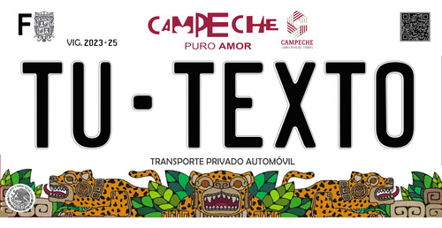 Placas Para Auto Personalizadas Campeche