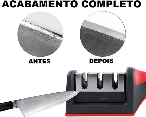 Afilador De Cuchillos Y Tijeras Profesional Manual 3 En 1