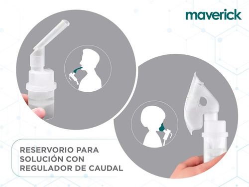 Imagen 5 de 9 de Nebulizador Piston Compresor 403a Yuwell Máscara Adulto\niño