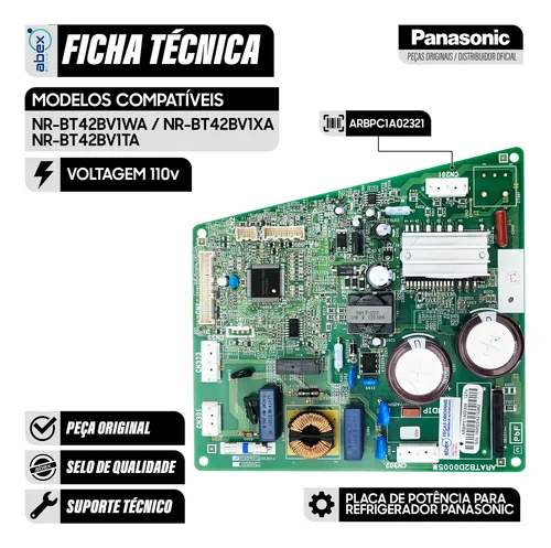 Placa Principal Refrigerador Panasonic Nr-bt42 Arbpc1a02321 Placa Principal Refrigerador Panasonic Nr-bt42 Arbpc1a02321