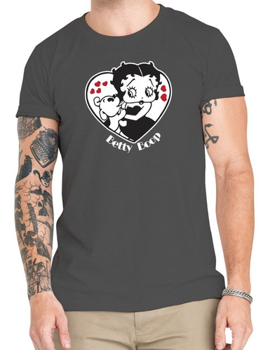 Polera Betty Boop Clásico Vintage Algodón Orgánico Co10