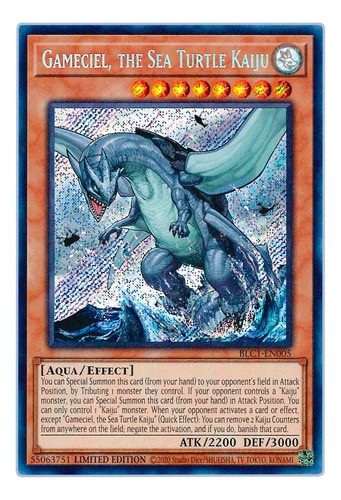 Yugi-oh! Gameciel The Sea Turtle Kaiju Blrr-en075 Secret