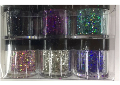 Glitter Flocado Com 12 Unidades Para Decoração De Unhas
