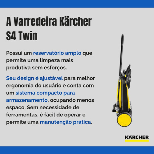 Varredeira Manual Dupla Escova S4 Twin - Karcher