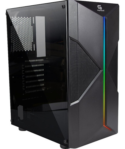 Gabinete Gamer Fortrek Holt, Mid Tower, Rgb Lateral Acrílico