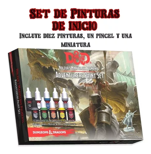 The Army Painter Miniaturas de Calabozos y Dragones, juego de pintura  pequeña para miniaturas DND, pinceles de pintura acrílica para miniaturas  D&D