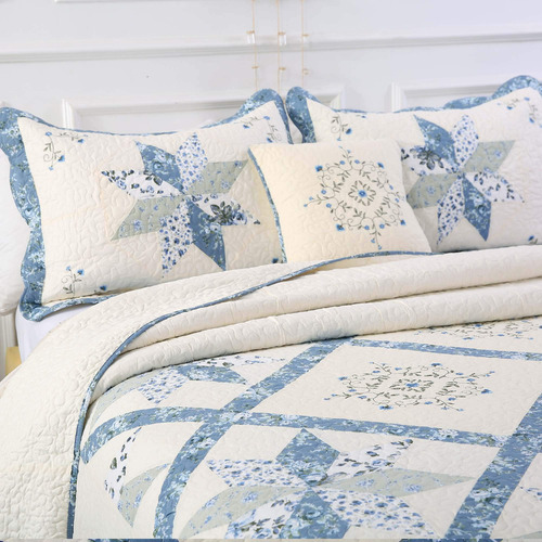Colcha De Cama Acolchada De Lujo Kasentex 100% Algodón Con