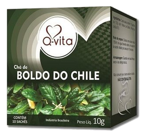 Chá Boldo Do Chile Q-vita 10g (10 Sachês) Unidade Original