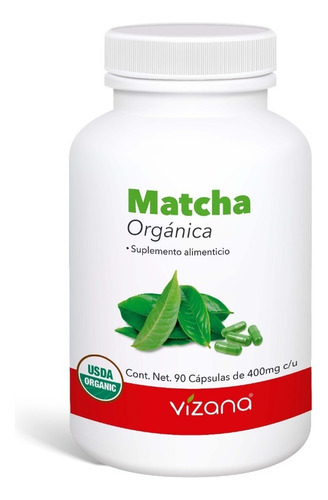 Matcha Orgánica En Cápsulas (90caps-400mg) Vizana Nutrition Sabor Sin Sabor