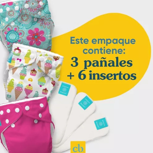 Pañales Niña Reutilizables Margarita 3un Charlie Banana