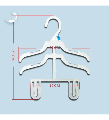 Ganchos De Ropa Para Niños De Plástico 6 Verdes La Docena 