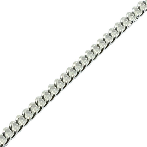 Cadena De Plata 925 Eslabón Groumet 040 Largo 40, 45 O 50 Cm