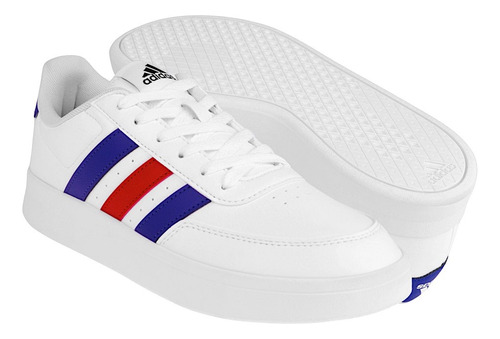 Tenis Caballero adidas Breaknet Hp9424 Simipiel Blanco