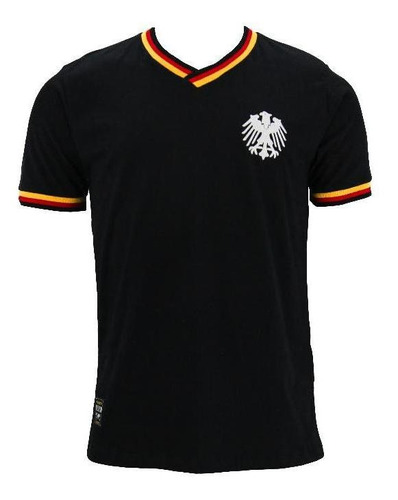 Camiseta Linha Retro Alemanha Preta - Masculino