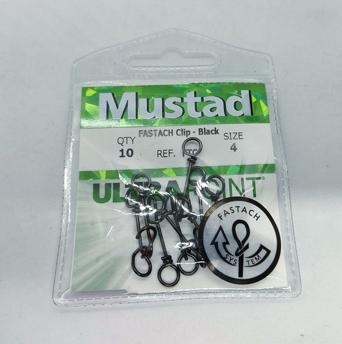 Mosquetón Snap Cambio Rápido Mustad Fastach Clip Nro 4