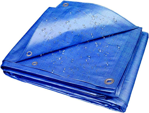 Lona 3x3 Impermeável Plástica Azul Telhados Camping + Ilhós