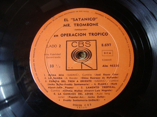 Sin Tapa Disco Mr Trombone En Operacion Tropico Si1