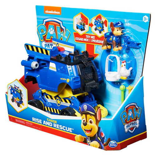 Vehículo Carga Y Rescata Chase Paw Patrol Nickelodeon Color Azul