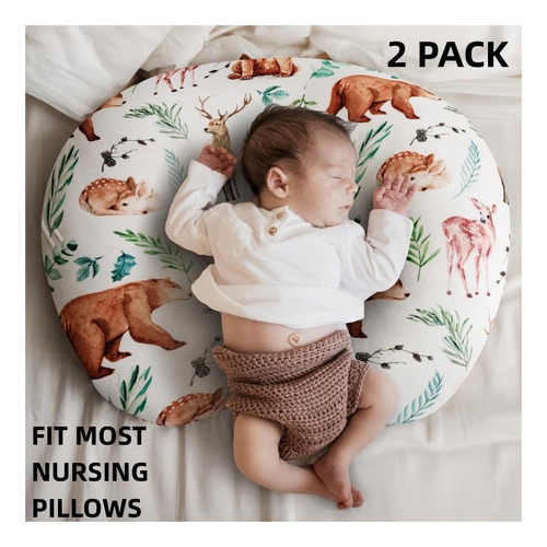Funda De Almohada De Lactancia Figeo, Elástica Y Neutra, Col
