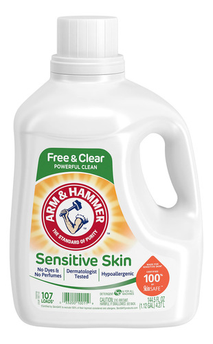 Arm & Hammer Sensitive Skin Free & Clear, Detergente Líqui.