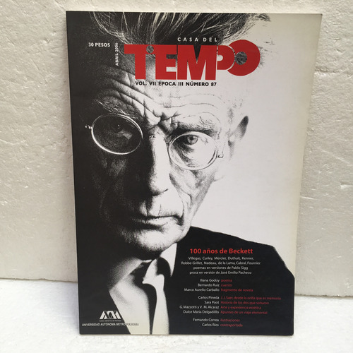 Revista Casa Del Tiempo, 2006. 100 Años De Beckett