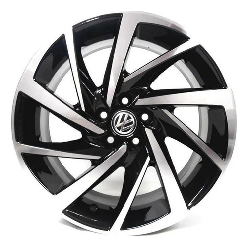 Rodas Voyage Gol Aro 17 4x100 (jogo)+bicos Cor Preto Com Diamantado
