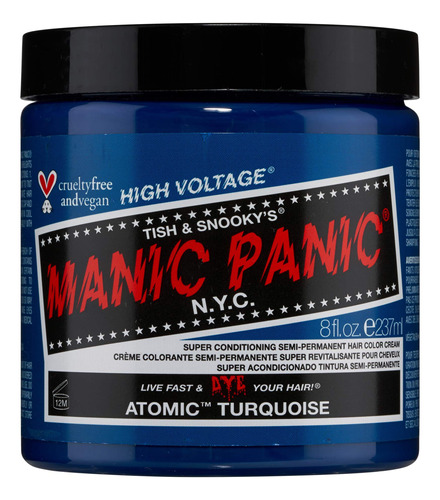 Manic Panic Atomic - Tinte Para El Cabello Turquesa, Clási.