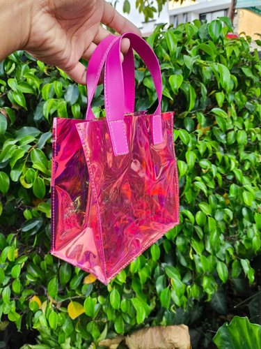 12 Bolsas Dulcero Con Asa Fucsia O Azul