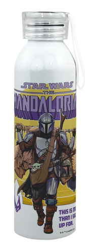 Botella Cantimplora Aluminio Único, Mando Star Wars, 650ml