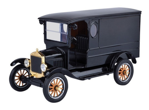 Ford Model T Paddy Wagon 1925 1/24 Motor Max Platinum Negro