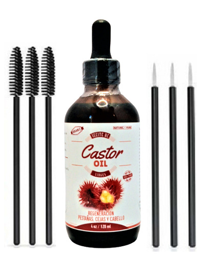 Aceite De Castor Oil 120 Ml Puro Cabello, Cejas, Pestañas